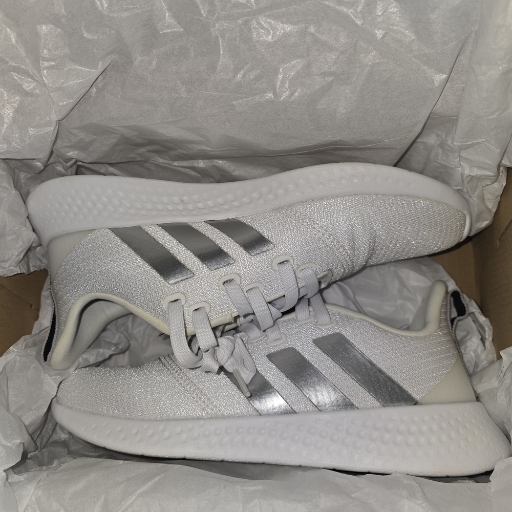 Adidas Cloudfoam Women's Silver Sneakers